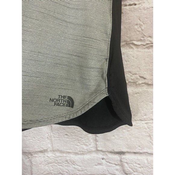 The North Face Flashdry Tank Top Womens Small Gray Stripe Black Back 9315 - Picture 5 of 8